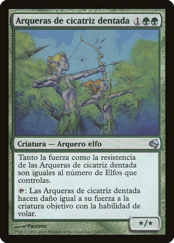 Arqueras de cicatriz dentada